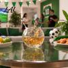 Football Whiskey Glass Soccer Beer Glass Shaped Cup Large Capacity Game Day Drinking Mug for Craft Beer Home Bar Sports Fan Gift