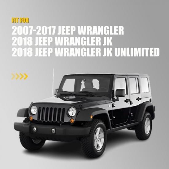 17 Pcs Hard Top Leak Repair Seal Kit Black Fit 2007-2018 Jeep Wrangler JK JKU