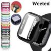 Tempered Glass+Watch Case For Apple Watch 8 7 6 SE 5 3 4 44mm 40mm Screen Protector iWatch 5 3 2 42mm 38mm Case Cover Bumper
