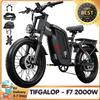TIFGALOP Electric Bike, 20 Inch Fat Tire Electric Bikes for Adult with Certified Battery, VTT Powerful Non-Folding Commuter