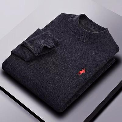 STORN Мужская Модная Однотонная Поло с Длинным Рукавом Осень Зима Удобный Топ