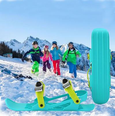 Короткие мини-лыжные коньки для снега, короткие коньки для катания на лыжах на открытом воздухе, сноуборды, регулируемые уличные лыжные туфли для зимней обуви