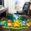 1 шт. Ковер-сиденье Pokemon Pikachu для офиса, нескользящий, мягкий и удобный, ковер для офиса, игр, легкий круглый коврик для пола yy251021044