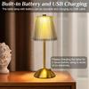 LED Table Lamps 3 Color Touch Dimming Night Light USB Rechargeable Cordless Atmosphere Hotel Bedroom Bedside Lamps Decor Light