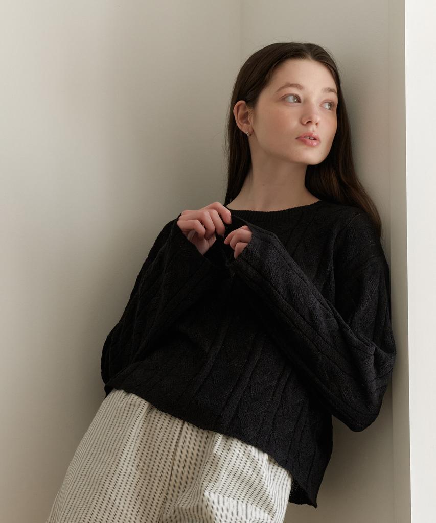 YUPPE Net Cable Knit_Black