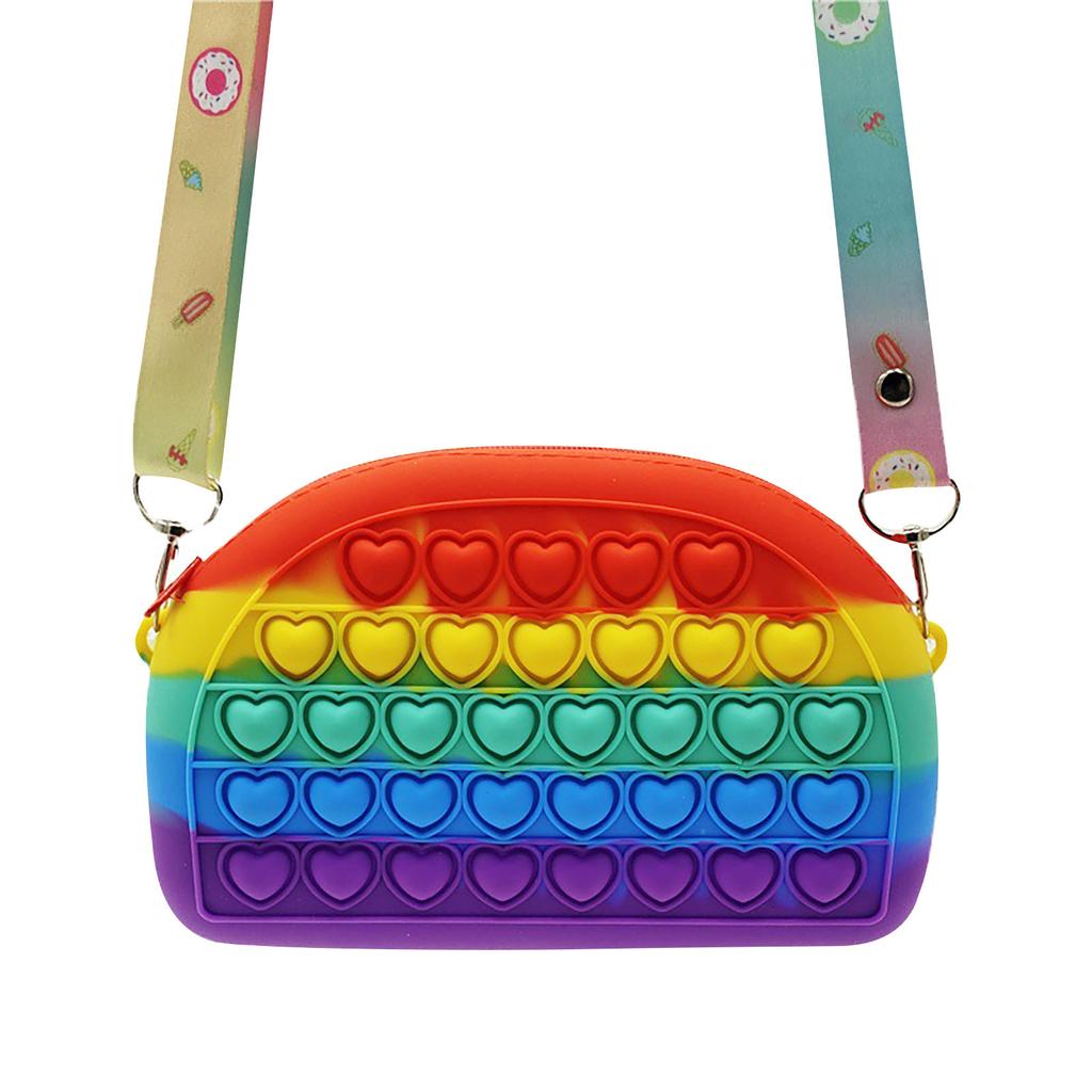 Push  Toy Pendant Bag ,Bubble  Toy Stress Relief Toys For Adult Kids