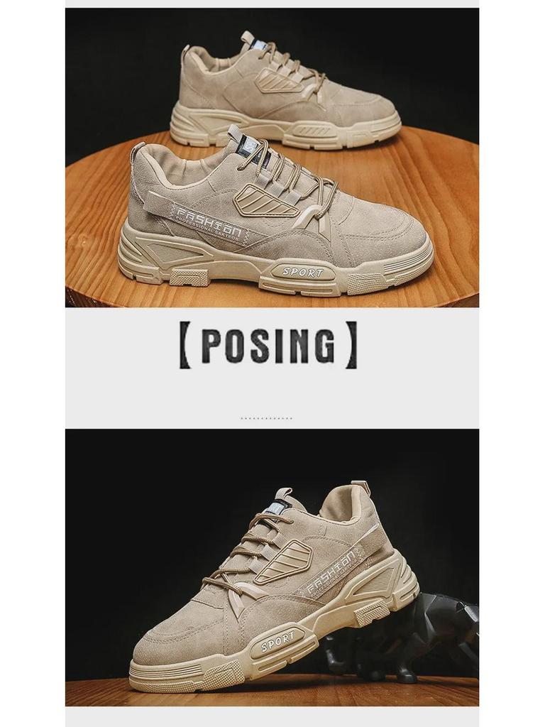 Мужская водонепроницаемая дышащая осенняя рабочая обувь для строительства с толстой подошвой, модный дизайн