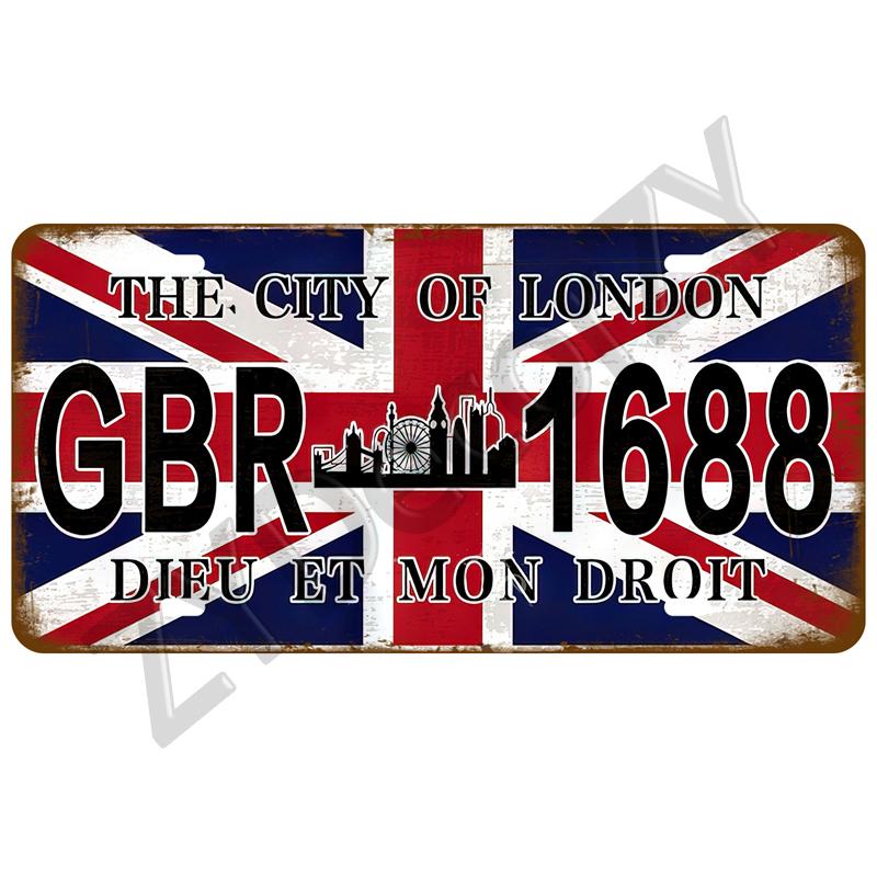 Plaque Israel Spain France Home Metal Sign Germany Craft Bar Decor Tin Sign USA Country Flag Tinplate Plate For Wall Restaurant