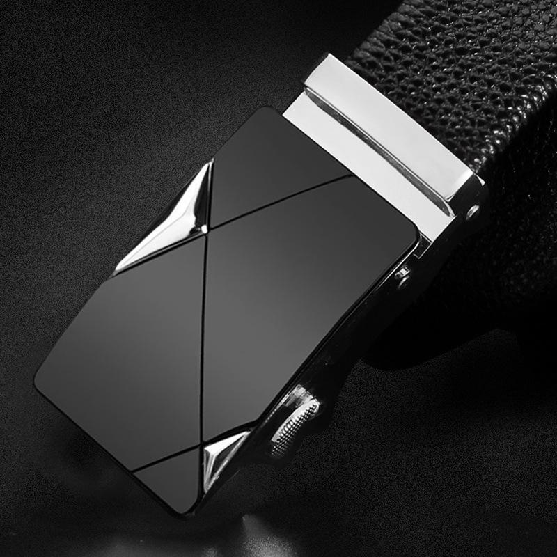 Первый слой коровьей кожи Автоматическая пряжка для нового мужского ремня Повседневный деловой Простой и универсальный Ремень для брюк для мужчин среднего и молодого возраста