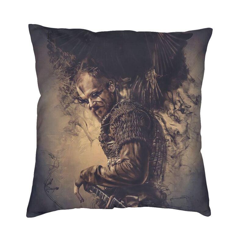Vikings Lagertha Ragnar Lothbrok Sofa Cushion Cover Velvet Norse Valhalla Warrior Pillow Case Living Room Decoration Pillowcase