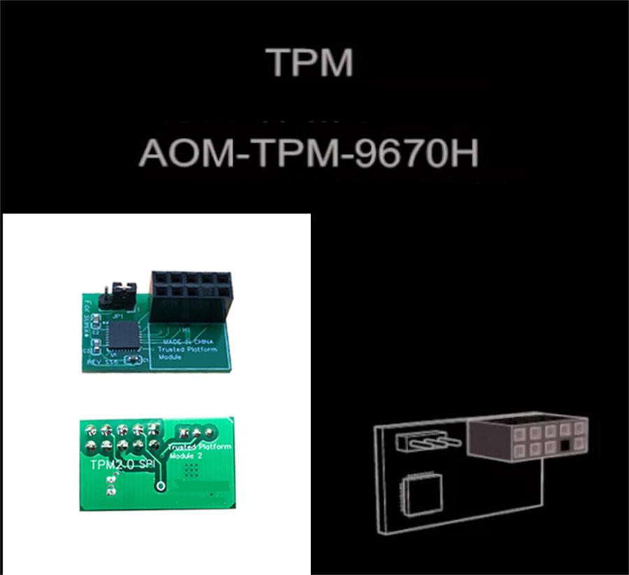 10Pin SPI TPM 2.0 Module  Trusted Platform For SuperMicro AOM-TPM-9670H