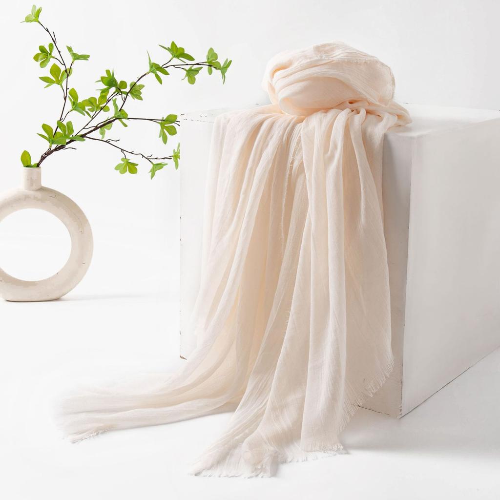 Spring and summer sunscreen scarf imitation cotton and linen solid color simple shawl women's high-end silk scarf yarn headscarf women's cross-border