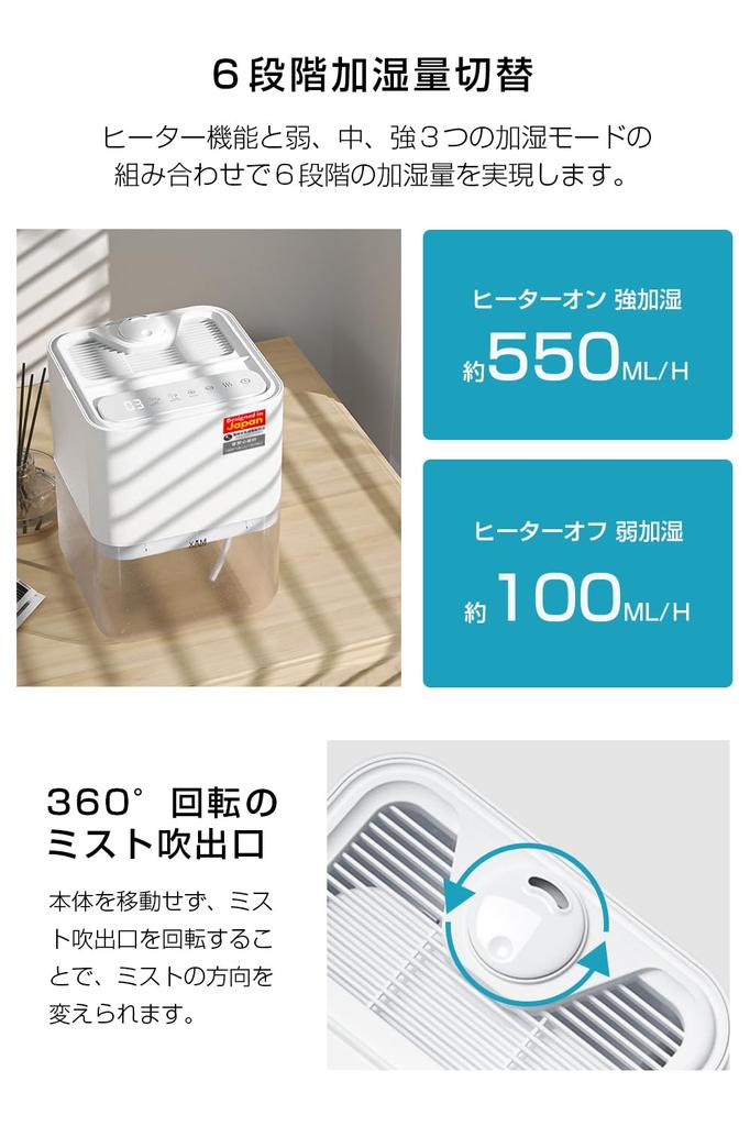 Большой 5 л с электролизованной генерацией воды Гибридная ультразвуковая регулировка влажности интеллектуальная постоянная до мощного совместима с татами до