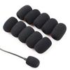 Set of 10 Replacement Headset Microphone Sponges, 30x8mm, for Intercoms, Headphones, and Noise Reduction, Black