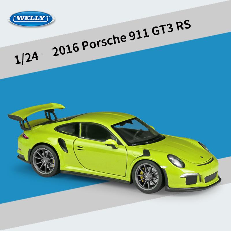 ВЕЛЛИ 1:24 Porsche 911 GT3 RS синий автомобиль из сплава, модель автомобиля, имитация украшения автомобиля, коллекция, подарок, игрушка, литье под давлением, модель, игрушка для мальчика