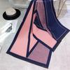 2024 Autumn/Winter New Thickened Warm Double Sided Two Tone Tassel Imitation Cashmere Scarf, High Grade Shawl Neck