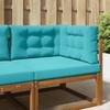 Outdoor Sofa Cushions 3 pcs Turquoise Polyester