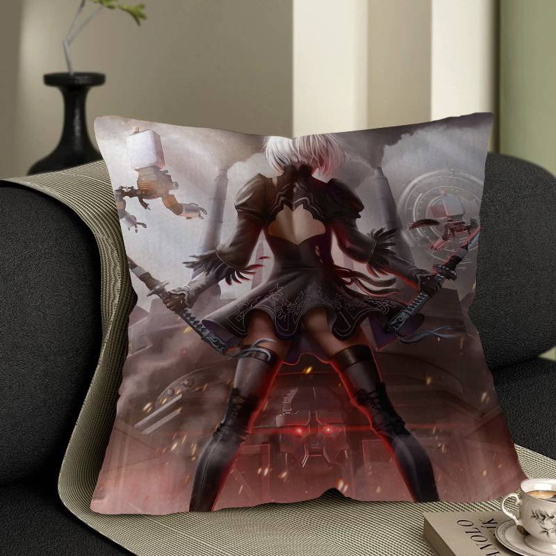 Game Nier Automata Cushion Cover Pillowcase Upholstery Sofa Throw Pillow Home Decor Pillowcas