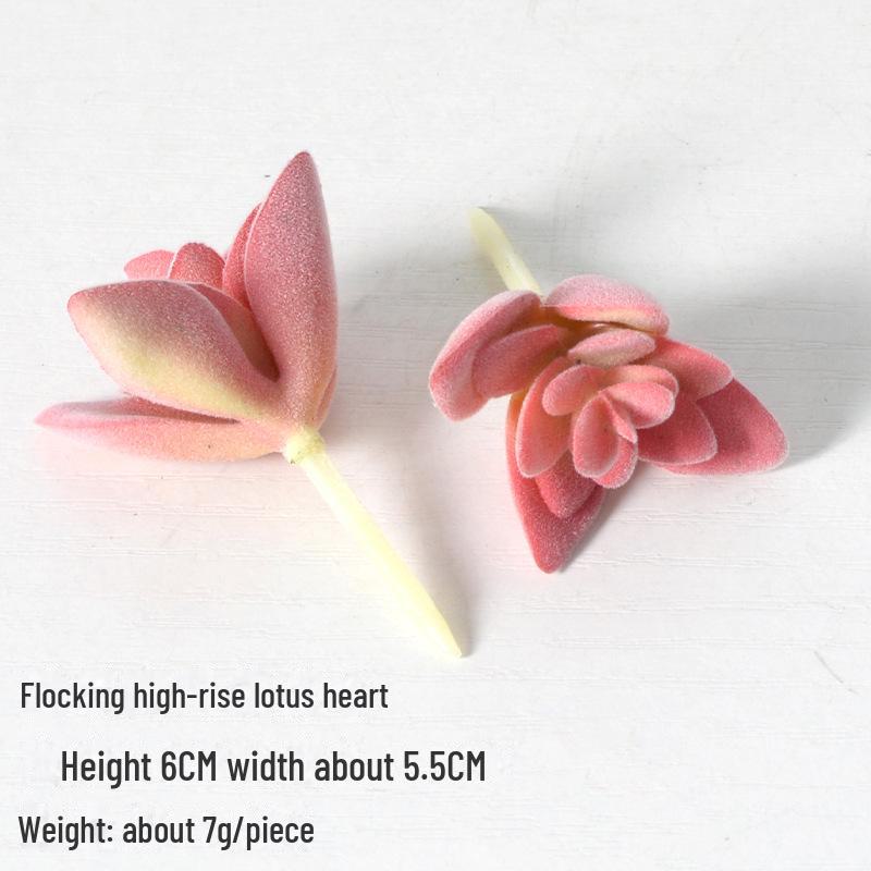 Mini Flocking Artificial Succulent Bonsai for DIY Wall Decor