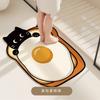 Cartoon Bathroom Floor Mat, Absorbent Diatomaceous Earth, Cute Animal Mat, Bedroom Anti Slip Quick Drying Durable