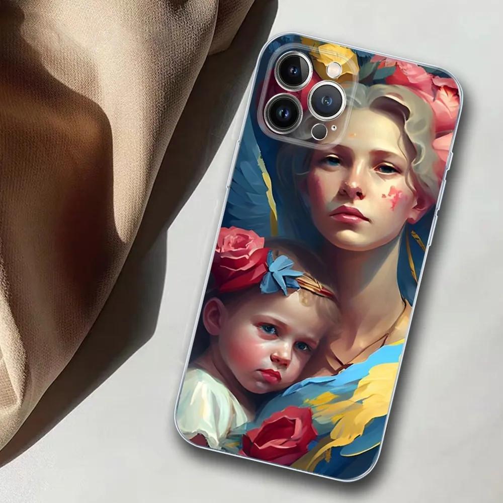 Чехол для мобильного телефона iPhone15, чехол для мобильного телефона Ukrainian Girl, окрашенный чехол с защитой от падений, чехол для мобильного телефона с защитой от падений.