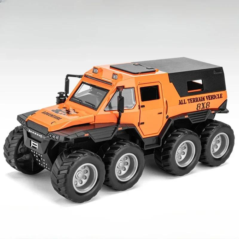 AAYE1 1/32 Russian Avtoros Shaman 8x8 ATV Alloy Model Toys Car Simulation Metal Diecast Sound And Light Vehicles Boys Collection Gifts