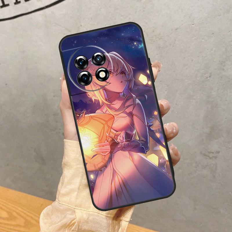 Чехол для телефона OnePlus 8 9 10 Pro 15 13 12 11 13T 13R 12R 10T 8T Nord CE 5 2 3 4 Lite N20 N30 с изображением персонажа из аниме-игры Genshin Impact