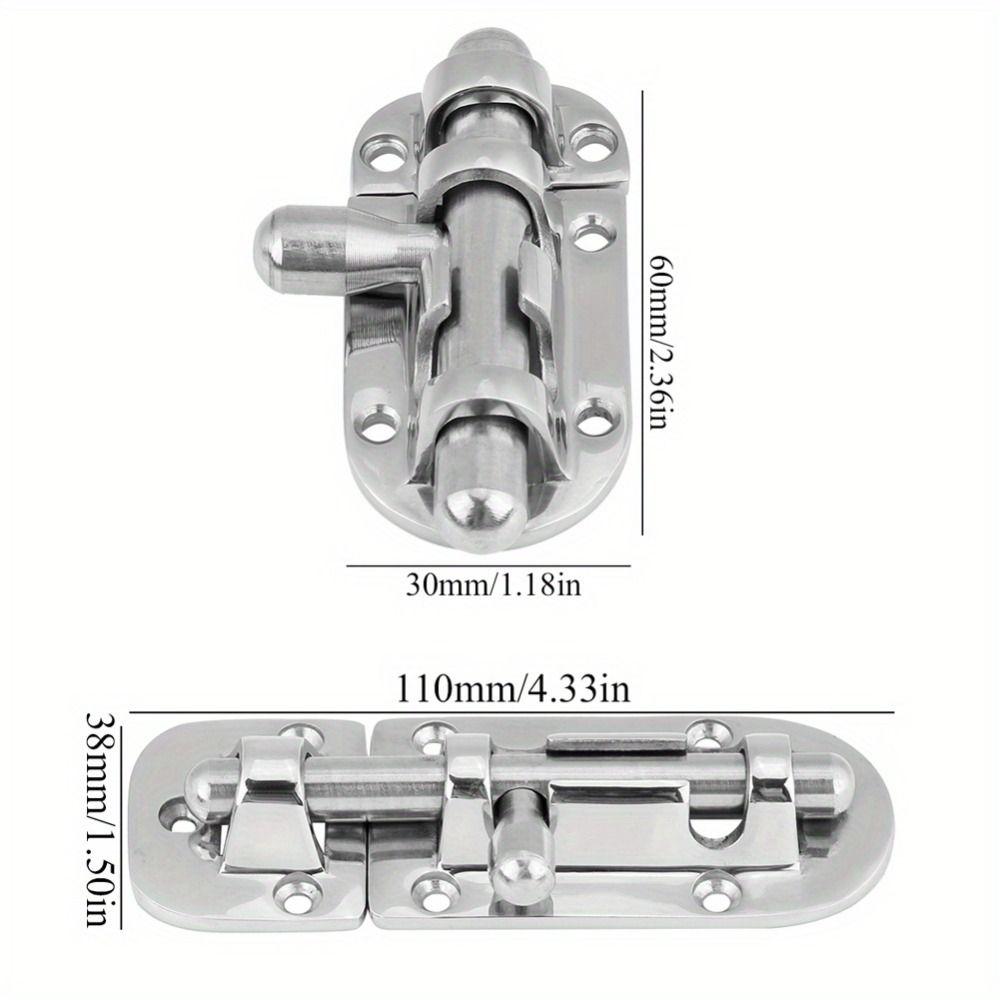 Stainless Steel Slide Barrel Bolt Clasp 60/90/110MM Marine Hatch Fastener Sliding Door