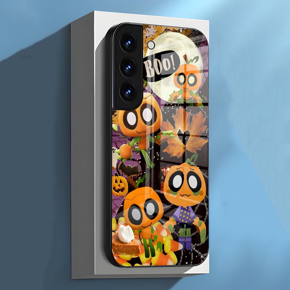 Чехол для телефона Gourdy D-Dandys W-World для Samsung S26 S25 S24 FE S23 S22 S21 Plus S20 Ultra Note20Ultra Черная стеклянная крышка