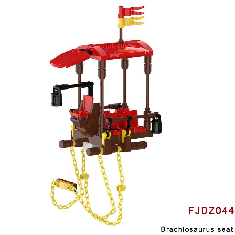 Новый MOC Парк Юрского периода Тираннозавр Рекс Игровая площадка Гигантский Дракон Сиденье Мягкая Резина Строительные Блоки Подвеска Детская Игрушка