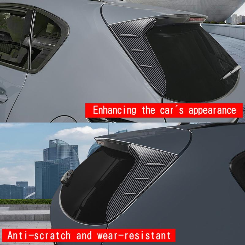 Real Soft Carbon Fiber Rear Triangle Pillar Trim For Mazda CX‑5 2026‑2028 LHD RHD Car Rear Window C Pillar Decor Accessories
