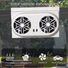 Solar Powered Fan for Car Solar Energy Cooling Window Fan Cooler Ventilation System Effective Vehicle Air Purifier for Lovers