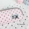 Pink Polka Dot Hand-Held Pencil Case - Stylish, High-Capacity, Creative Stationery Box for Students