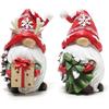 Hodao Christmas Resin Gnomes Handmade Christmas Resin Gnomes Holiday Present, Winter Table Christmas Tree Decorations Indoor and Display on Mantel or