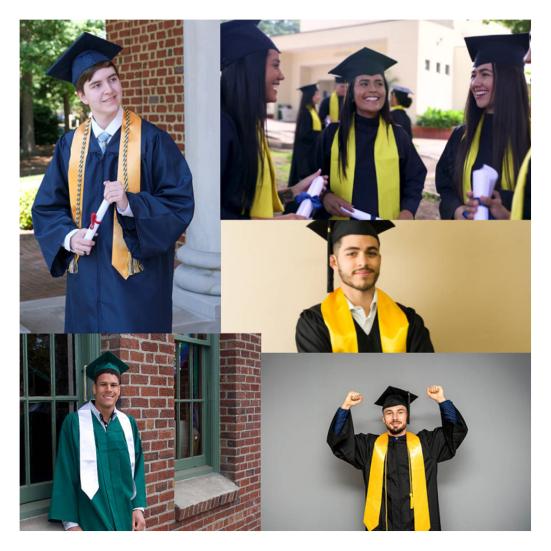 Унисекс, для взрослых, однотонная выпускная лента, 72 дюйма, для выпускного класса 2026 года, аксессуары для академических и хоровых мероприятий