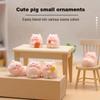 Resin Ornaments Cute Cartoon Pig Doll Ornaments Mini Home Figurines Miniatures Desktop Decor Car Ornament Decoration Accessories