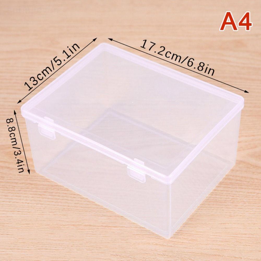 1Pcs Thickened Storage Box Transparent Plastic Case Flip Box  for Pill Jewelery Earrings Cosmetics
