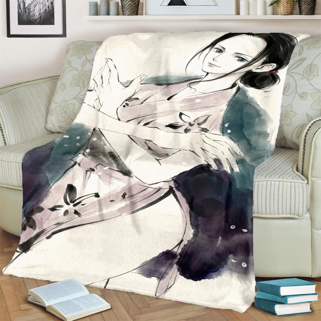 "ONE PIECE" Design Flannel Blanket Warm Comfortable for Sofa, Bed, Bedroom, Chair, Picnic and Travel