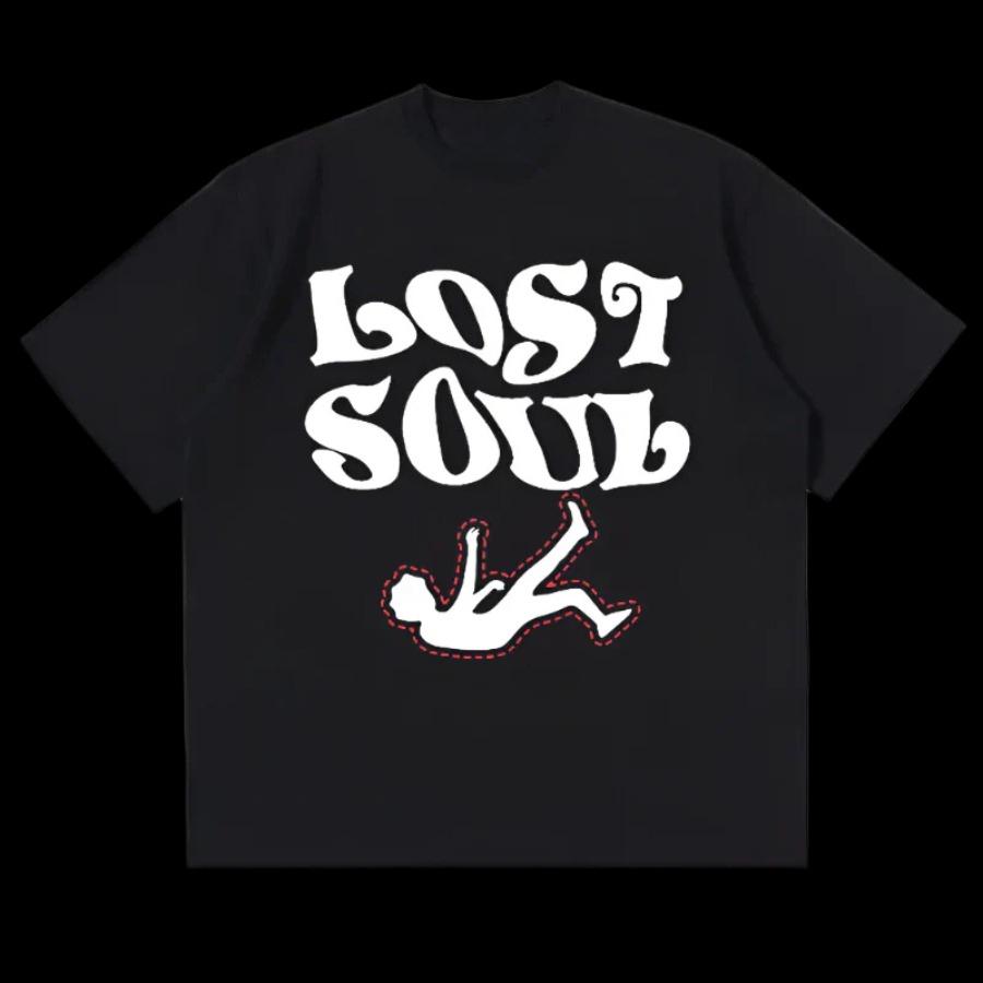 Lost Soul Tshirt 2026 Summer New Unisexs Vintage Breathable Tee Streetwear Oversized Loose Casual