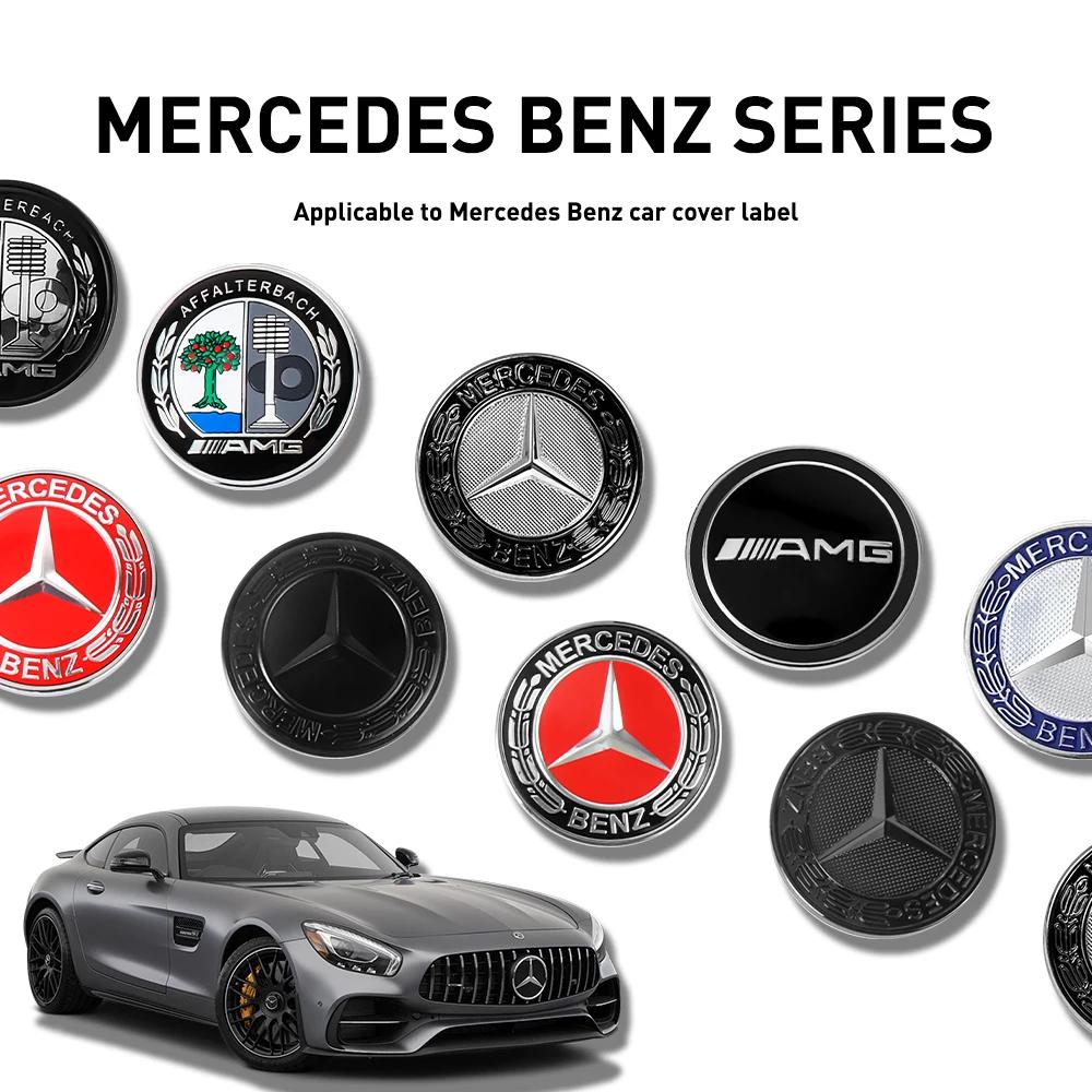 57MM Car Styling Front Hood Emblem  For Mercedes BenzStickers Auto Decoration Decal Accessories A E Class W205 W204 GLC CLA W447