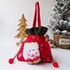 Decorations For Kids Snowman Xmas Drawstring Bags Candy Bags Christmas Gift Bag Wrapping Pouch