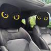Забавные чехлы на подголовник автомобиля, Защитный чехол на подголовник сиденья с жутким узором, Универсальные дышащие эластичные аксессуары для интерьера автомобиля