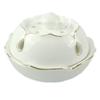 Incense Vessel Yukado Shirakami Gold Lotus Incense Burner Ceramic Buddhist Fixtures Incense Holder Stylish Swirl Incense Stick Cone Shape White W11cm