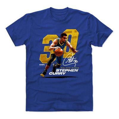 Футболка с иллюстрацией Stephen Curry Drive 500 Level (США L, Синий)