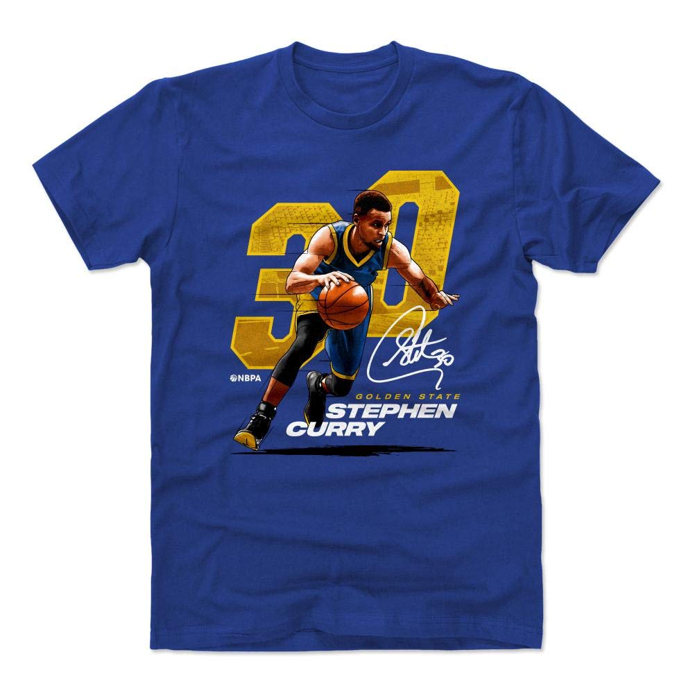 Футболка с иллюстрацией Stephen Curry Drive 500 Level (США L, Синий)