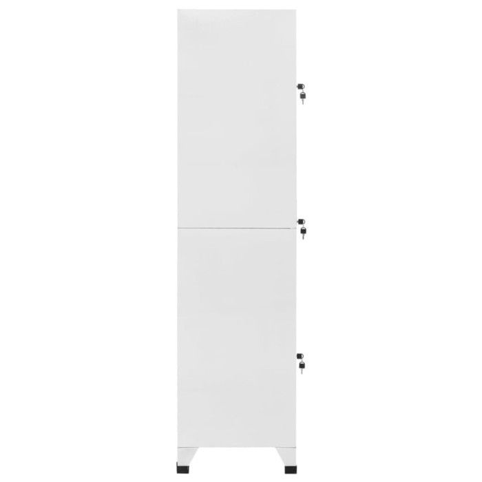 Locker Cabinet - vidaXL - 3 Compartments - 38 X 45 X 180 Cm - Color: Grey