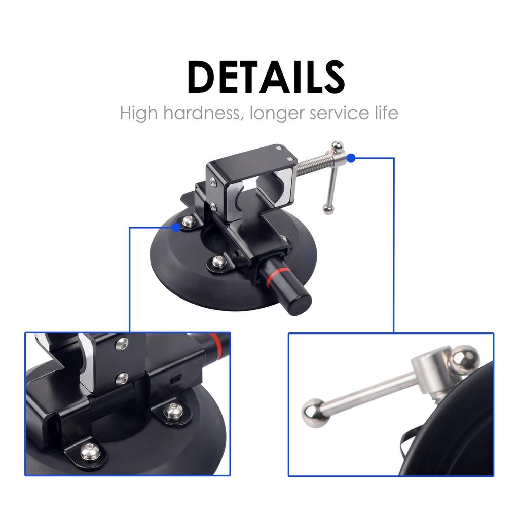 RCRBT Universal Suction Cup Vehicle Flagpole Aluminum for and Black Bracket, Alloy, UTV, ATV, RV, Yacht, Motorcycle,