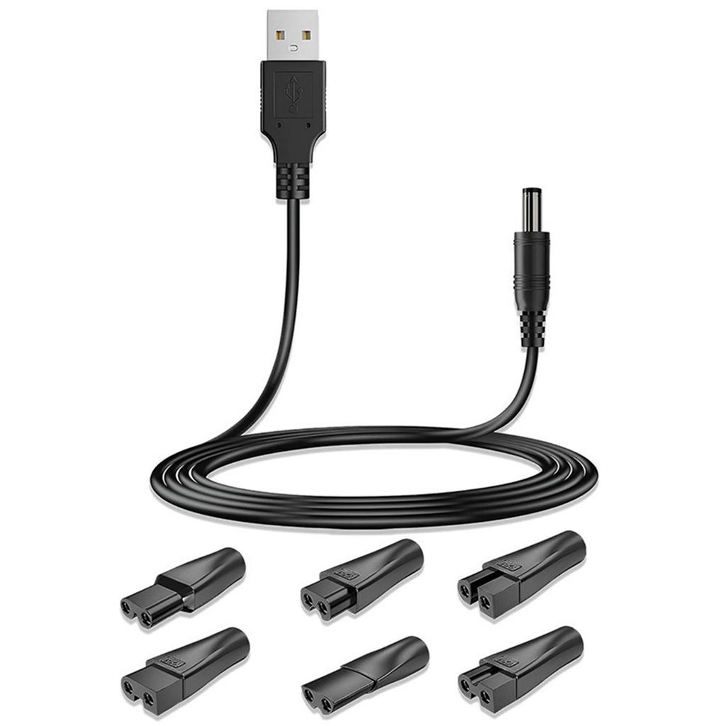 USB Адаптер Зарядный Шнур Конвертер для Машинок для Стрижки Волос Бритв и Косметических Гаджетов Практичный Кабель Питания для Триммеров для Бороды