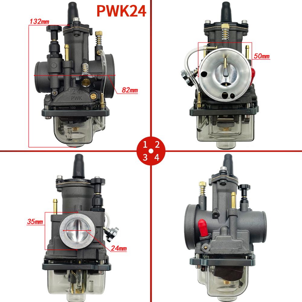 Motocross Modified Parts For Mikuni Carburetor PWK 21 24 26 28 30 32 34mm Motorcycle Flat Curtain Carb Moped Dirt Pit Bike
