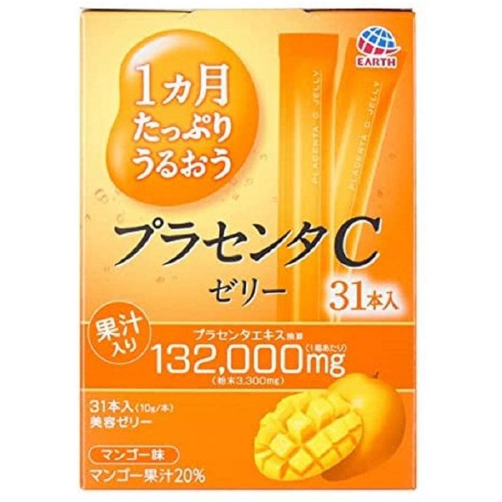 EARTH BIOCHEMICAL Placenta С Jelly плацентарное желе со вкусом манго, 30 саше